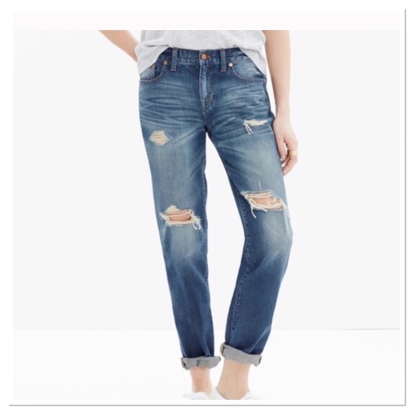 Madewell Denim - Madewell Torn Up Boyfriend Jean Distressed Denim